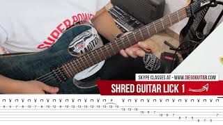 Alternate Picking - Shred Guitar Lick - with TAB