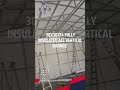 Interior view of a Fully Insulated All Vertical Garage. #construction #garage #steelframe
