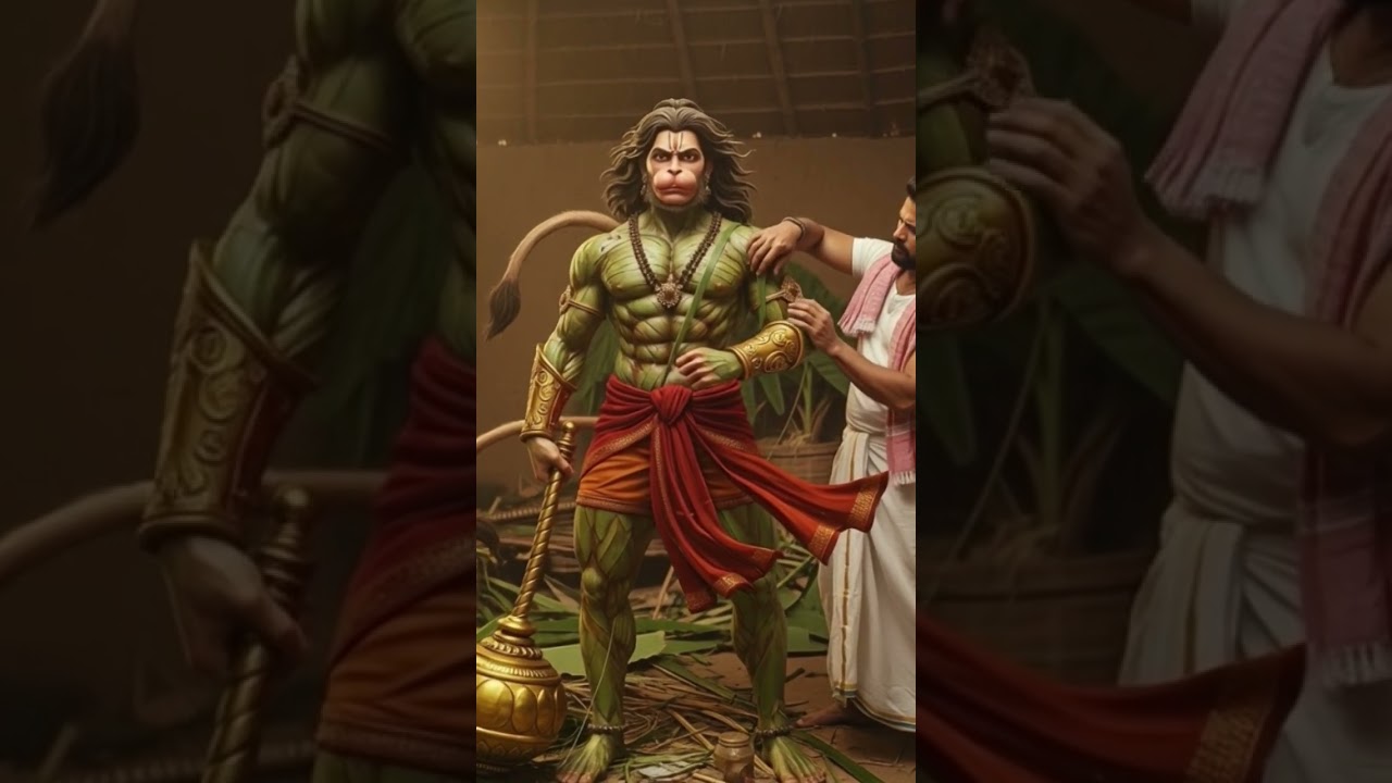 Khesari make art hanuman ji | Ai video | Hanuman chalisa