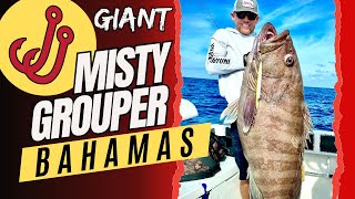 How To Slow Pitch Jig For Grouper | Bahamas | Giant Misty Grouper | Slow Pitch Jigging Technique