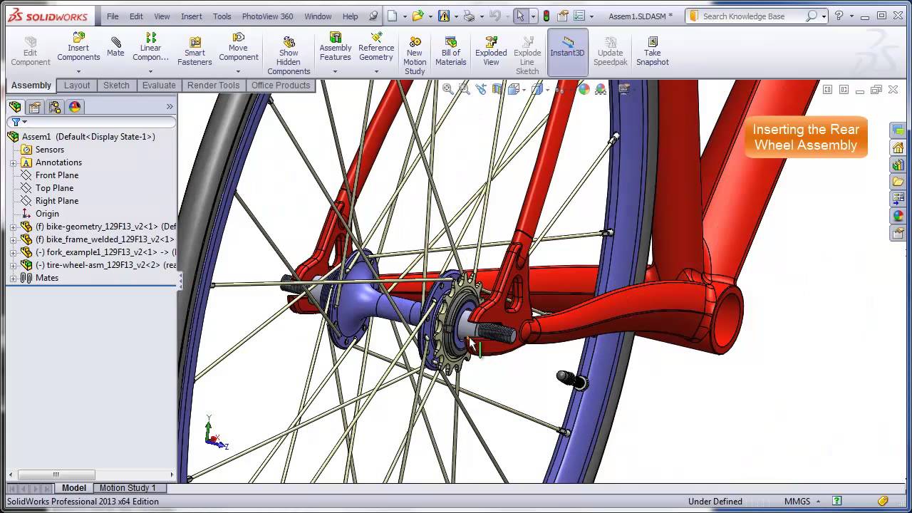 solidworks bicycle assembly download