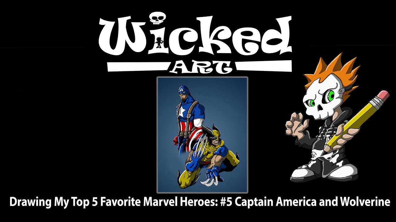 Drawing My Top 5 Favorite Marvel Heroes 5 Captain America And drawing-my-top-5-favorite-marvel-heroes-5-captain-america-and