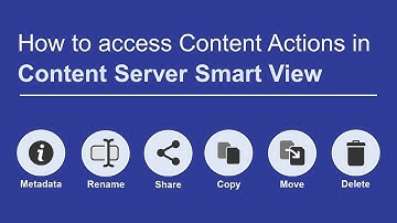 How to access Content Actions in Smart View | OpenText Content Server