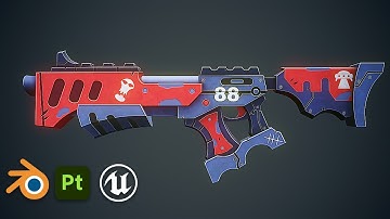 Stylized Sci Fi Shotgun – Blender 3D Game Asset Workflow