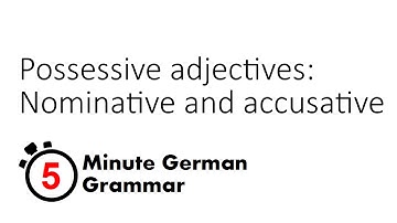 Possessive adjectives in the nominative and accusative cases (5-Minute German Grammar)