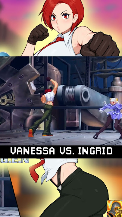 Vanessa Vs. Ingrid #shorts #mugen #fightinggames #streetfighter3rdstrike #thekingoffighthers