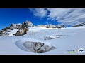 Altipiano di fellariapal flusso glaciale in time lapse 20222023