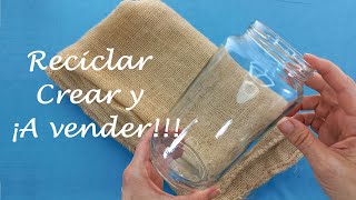 Glass and jute jar You're going to love it!!! DIY Idea CRAFTS and Recycling