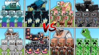 Massive MOB ARMY TOURNAMENT With NEW BOSSES - Minecraft Mob Battle