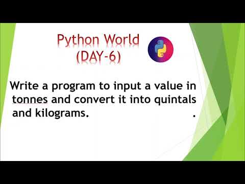 Write a program to input a value in tonnes and convert it into quintals and kilograms.