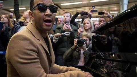 John Legend Surprises Commuters With Piano Performance at London