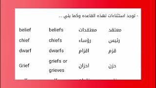 جمع ومفرد وقواعد اللغه الامريكيه الاصليه والفرق بين الكلمات