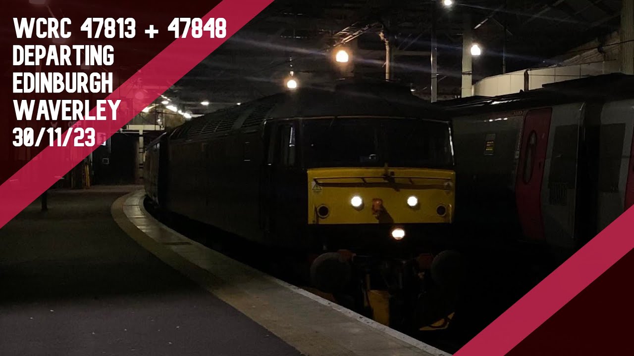 WCRC 47813 47848 Departing Edinburgh Waverley With The Polar Express wcrc-47813-47848-departing-edinburgh-waverley-with-the-polar-express