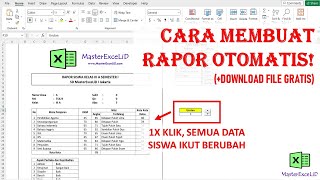 Tutorial Cara Membuat Rapor Otomatis Dengan Excel (+Download File Gratis) screenshot 5