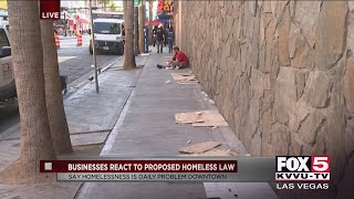 Businesses react to proposed Las Vegas ordinance aimed at homeless