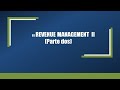 91 REVENUE MANAGEMENT II (Dos)