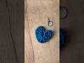 Chhote se dhage se bana ye cute ❤️ heart keychain..final look kaisa laga?”#keychain#heart#diy