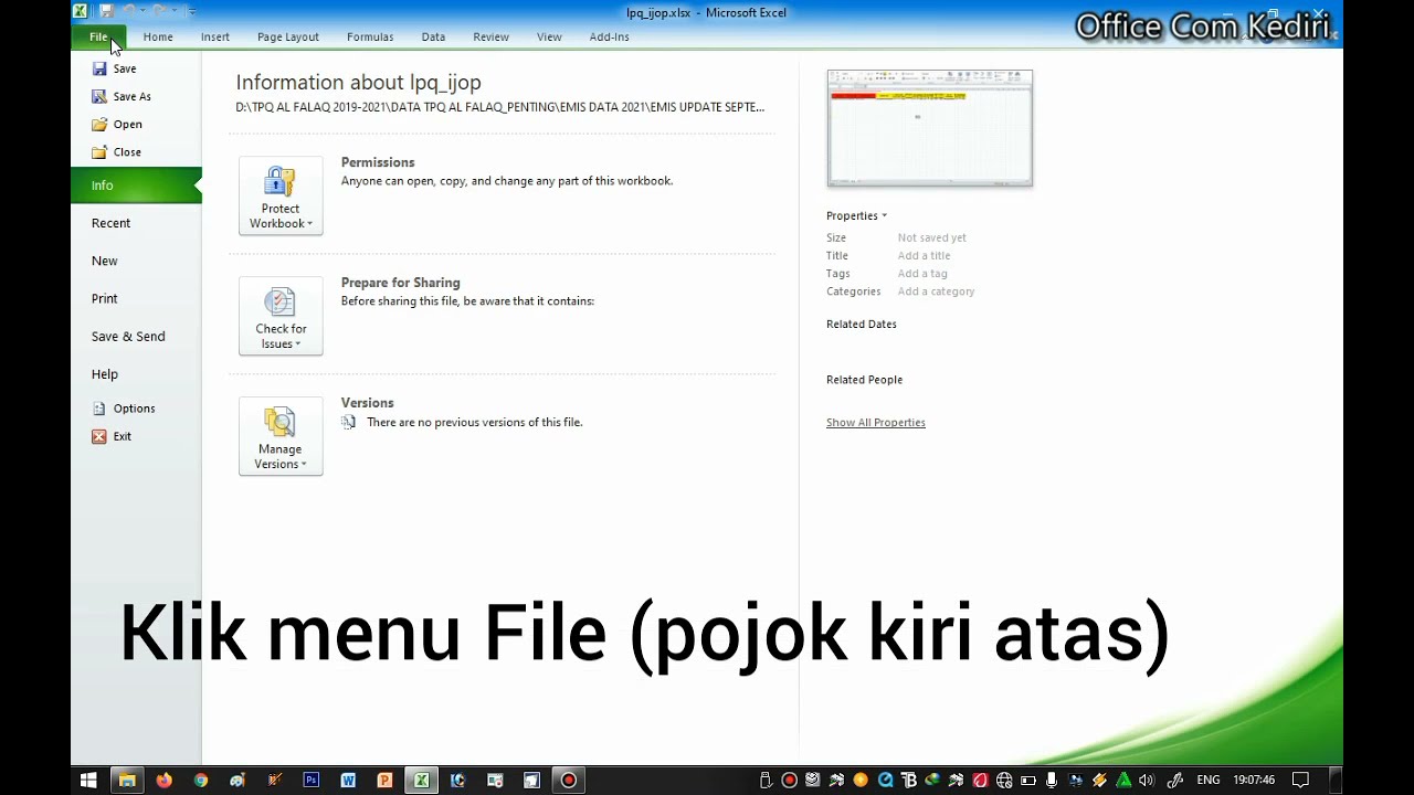 Cara mudah merubah file Excel ke format CSV ( comma delimited ) - YouTube