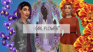 Flower Power 🌸🌼💐| Sims 4 Create-A-Sim | AinsleeDoesStuff