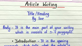 Article writing format || How to write article in english screenshot 5