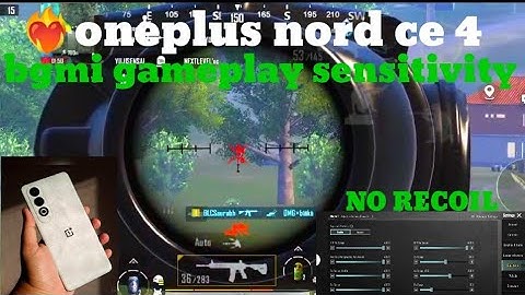 ❤️‍🔥oneplus nord ce 4 bgmi gameplay sensitivity settings for gyroscope 4 finger claw pubg 🔥