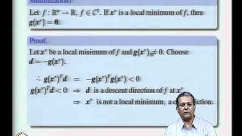 Mod-06 Lec-10 Multi Dimensional Optimization - Optimality Conditions, Conceptual Algorithm