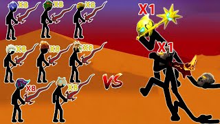 NEW UPDATE ALL SKINS SWORDWRATH BARON ARMY VS FINAL BOSS AND BOSS LEADER ARMY / STICK WAR LEGACY