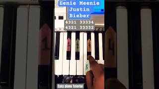 Eenie Meenie - Justin Beiber piano tutorial #piano #pianotutorial #pianocover #shorts