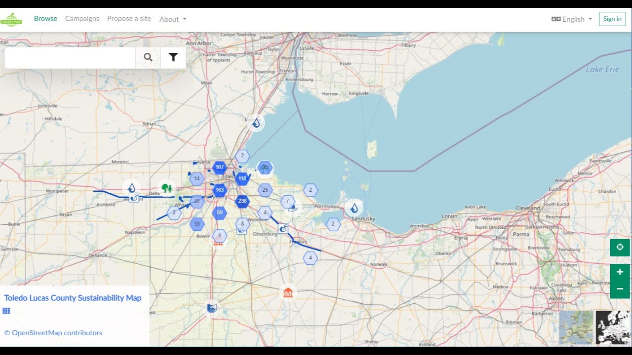 Tlc Green Map Toledo Lucas County Sustainability Commission Toledo Recycling Map 2022