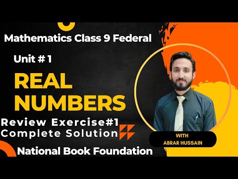class 9th math New Book NBF | unit 1 review exercise 1| Federal Board ...