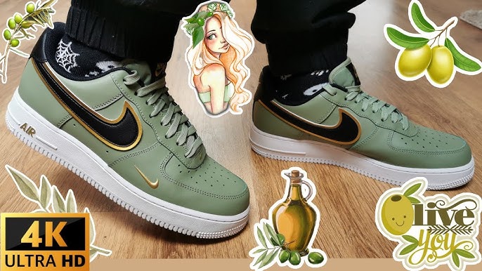 Nike AIR FORCE 1 '07 LV8 'METALLIC SWOOSH PACK - OIL GREEN' 