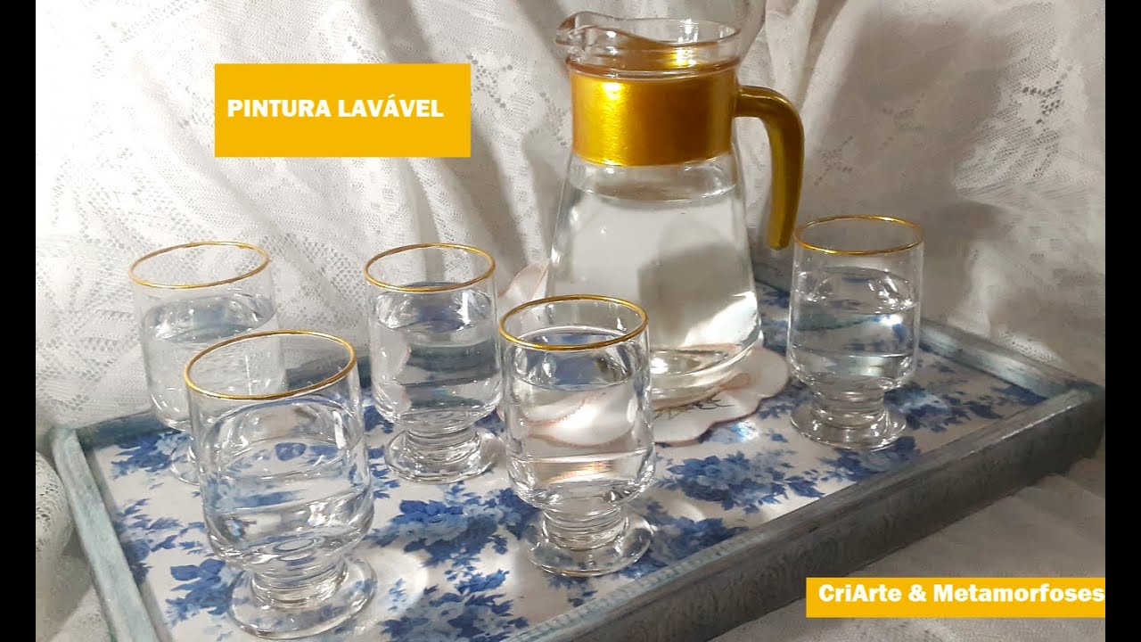 PINTURA LAVÁVEL EM JARRA E TAÇAS  #diy #natal #festa #mesaposta  #decoracao #decoracion #decoration