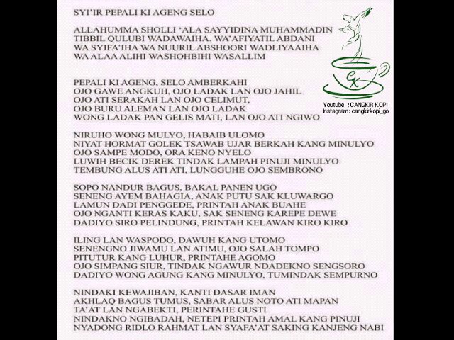 Pepali Ki Ageng Selo Gus Wahid Mbolo Lagu Lirik Youtube Pepali Ki Ageng Selo Gus Wahid Mbolo Lagu Lirik Youtube