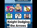 Knight Dodging The Arrows Emote Combo #shorts #clashroyale