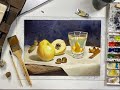 Мастер-класс по акварельной живописи «Натюрморт с грушами»