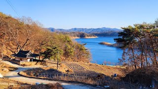 그림같은 호수가 내려다 보이는 마을에 사람들은 떠나고 빈집들이 많이있네요 an empty house mountain village Korea 🇰🇷 ♥️