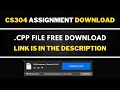 CS304 Assignment 1 solution 2026 cpp file