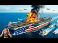 Today! A US aircraft carrier was attacked and sunk by Russian F-36 fighter jets. | ARMA 3
