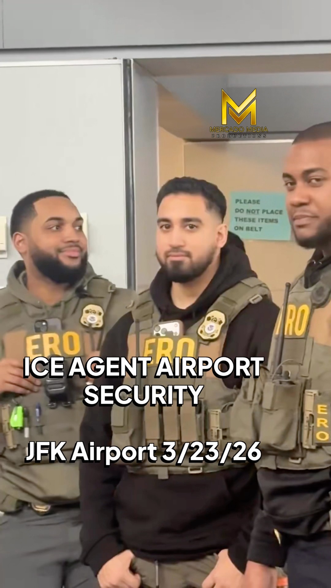 ICE agents seen at JFK Airport today working hard…