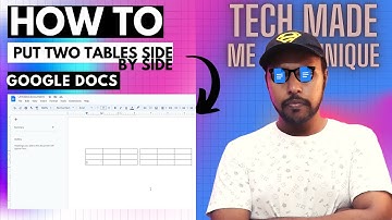 How to Put Two Tables Side by Side in Google Docs | tables side by side google docs