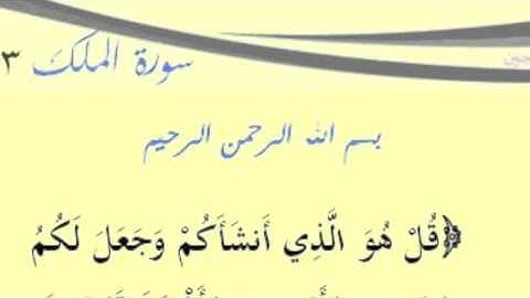 سورة الملك آية 23