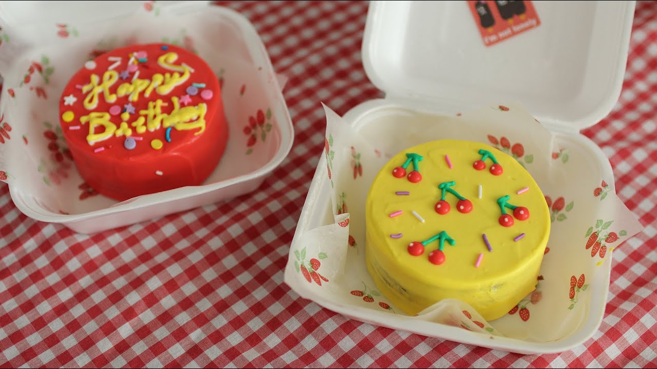 Korean Popular Lunch Box Cake 인스타 감성 뿜뿜 도시락 케익 만들기