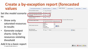Create a by-exception Report (forecasted values) | TrueSight Capacity Optimization
