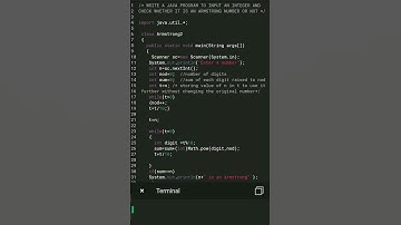 link below|WRITE A JAVA PROGRAM TO INPUT INTEGER AND CHECK WHETHER IT IS AN ARMSTRONG NUMBER OR NOT