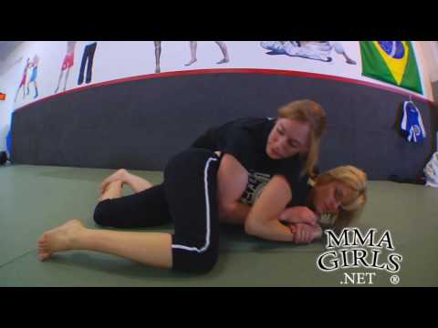 Hillary Williams and Joanne of MMA Girls show how to take the back