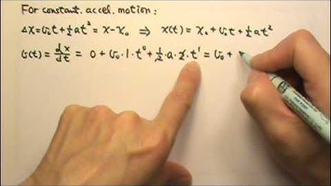 AP Physics C: Kinematics 4: Find Velocity and Acceleration From x for Constant Acceleration Motion