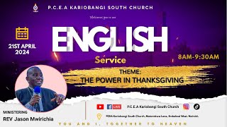 WELCOME TO OUR ENGLISH SERVICE | 21st APRIL 2024