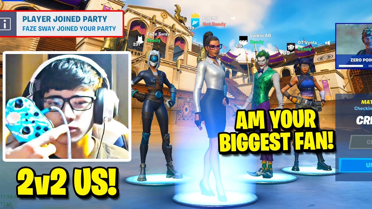 FaZe Sway, Lalem vs Lurkin AB, Vynla | Fortnite 2v2 Wagers!