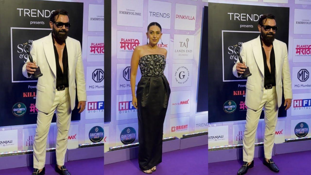 bobby-deol-karishma-kapoor-at-pink-villa-award-function-in-mumbai-today