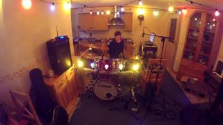 Playing Dani California on drums with fancy lighting!